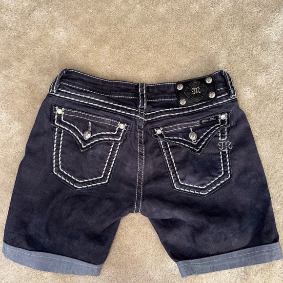 Miss Me Women's Dark Denim Jean Shorts - Picture 2 of 3